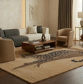 Elegant Leopard Living Room Rug