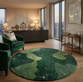Emerald Galaxy Round Rug