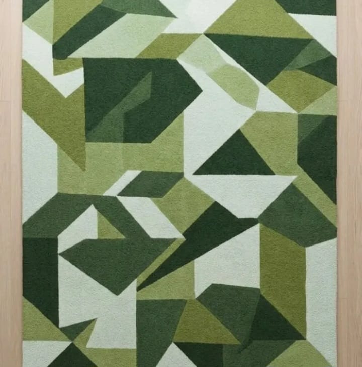 Modern Green Geometric Area Rug