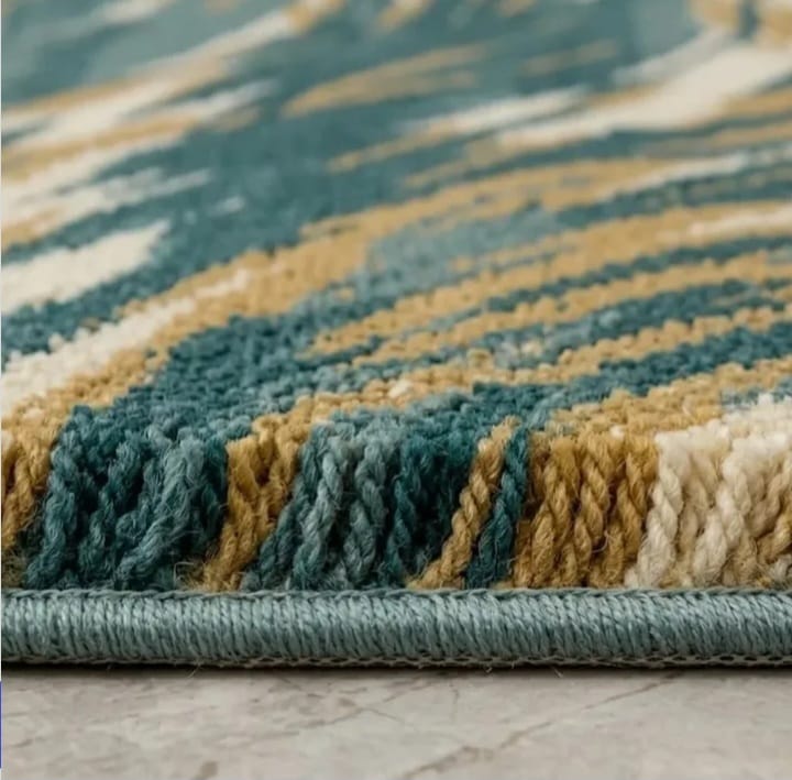 Modern Tropical Leaf Area Rug