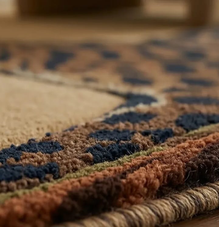 Elegant Leopard Living Room Rug