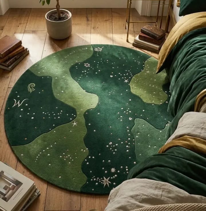 Emerald Galaxy Round Rug