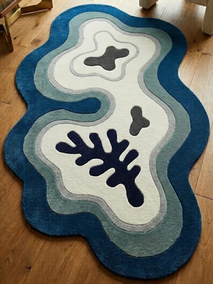 Abstract Wave Designer Rug