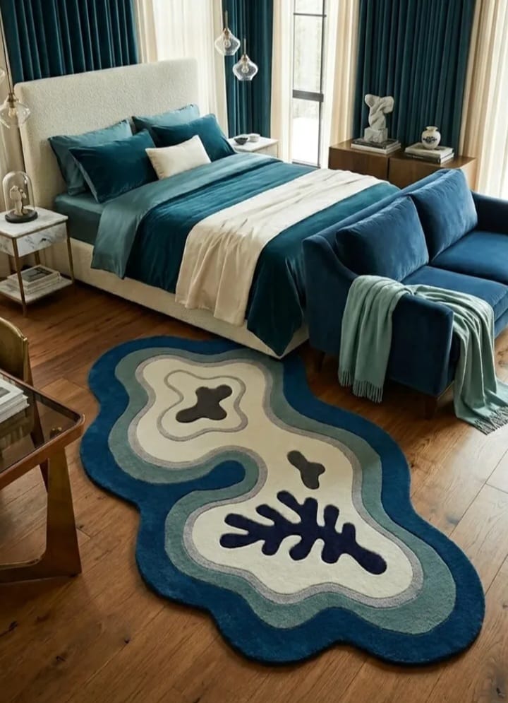 Abstract Wave Designer Rug