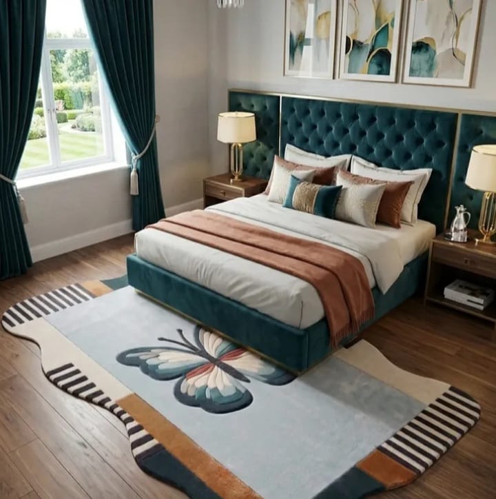 Elegant Butterfly Living Room Rug