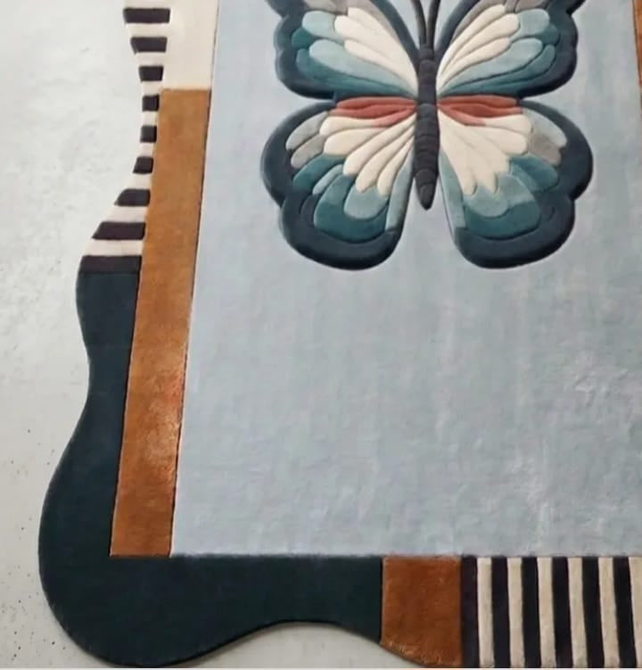 Elegant Butterfly Living Room Rug
